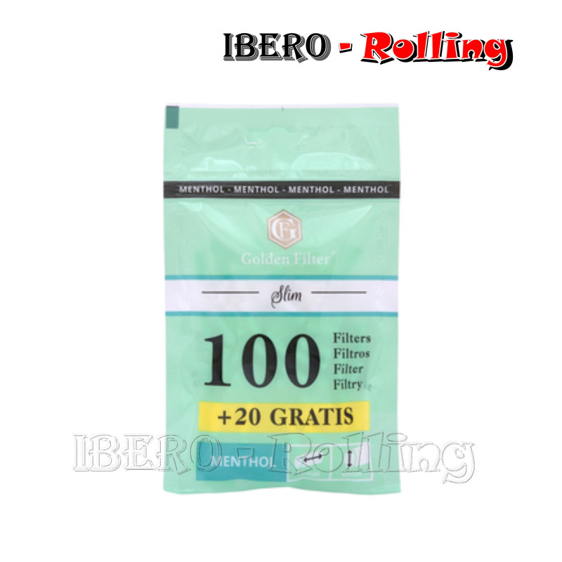 FILTROS GOLDEN FILTER 6MM MENTA 120 FILTROS