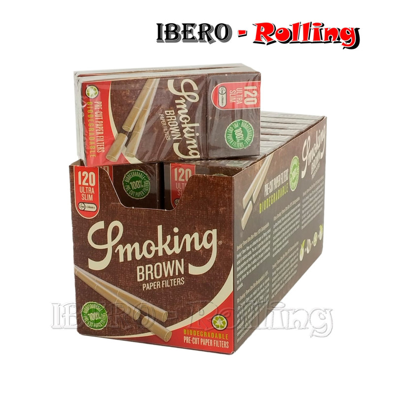 Filtros Smoking Brown pre-cut Ultra Slim caja Filtros Smoking Brown pre-cut Ultra Slim caja