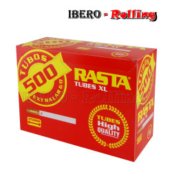 Tubos Rasta rojo 500 filtro largo, cajón de 24 unidades.