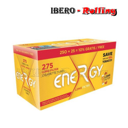 Tubos Energy Extra Largo Caja 275u.