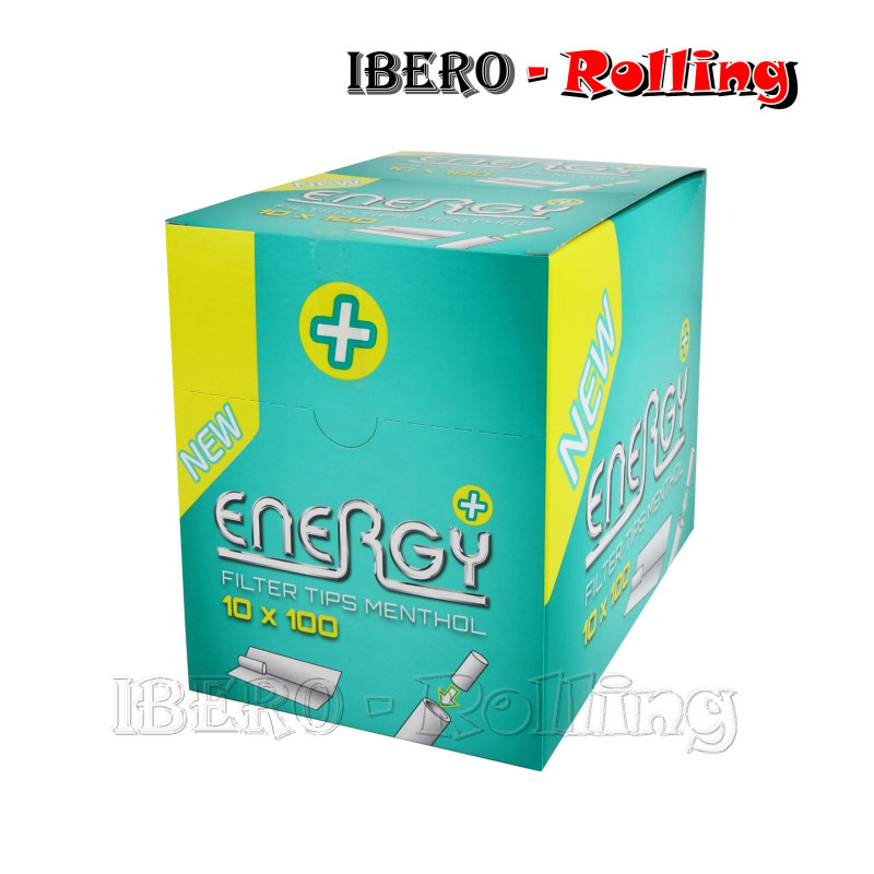 Filtros Energy + 6mm Menta 100 Unidades
caja